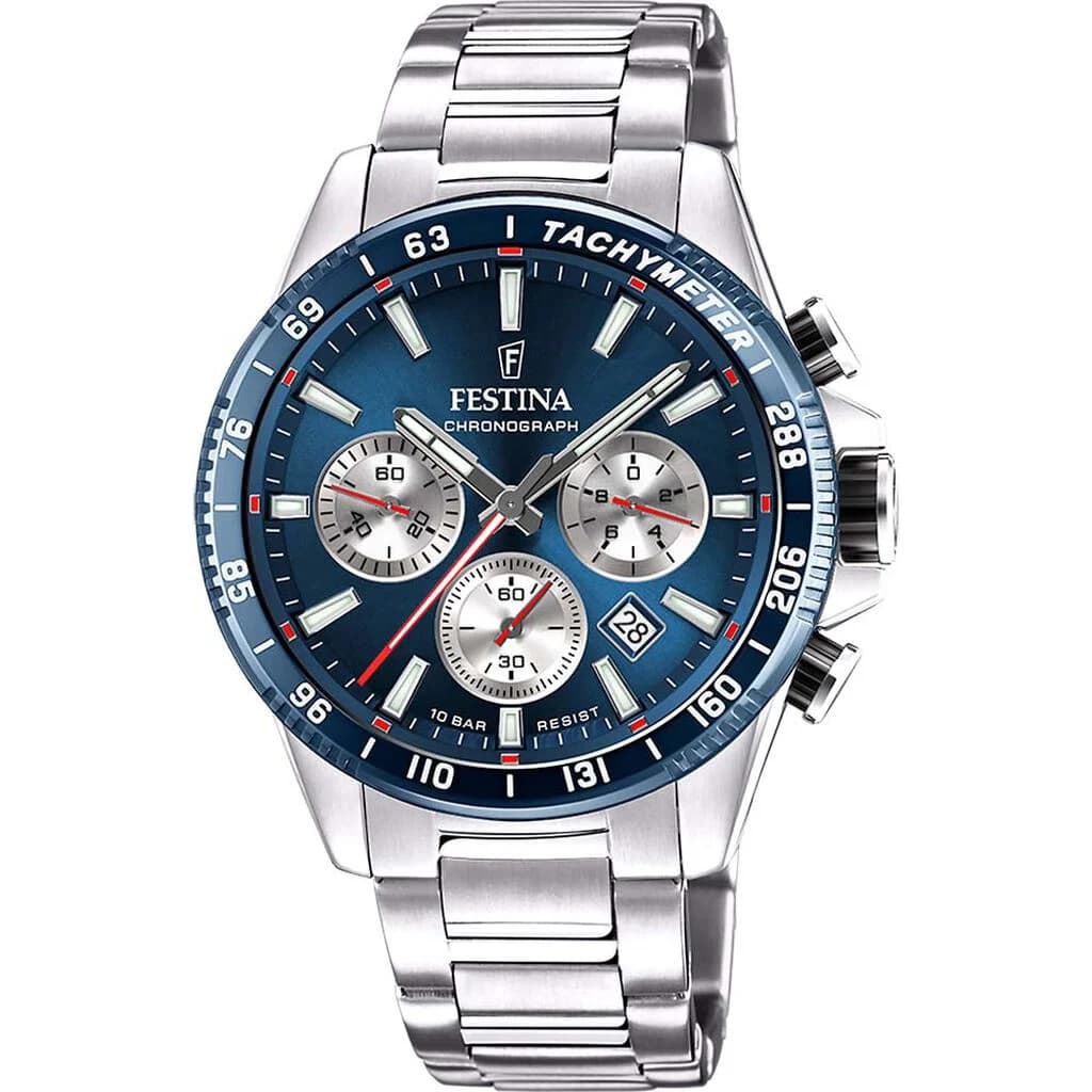 Festina Montre Festina Collection Timeless Chronograph en Acier Argenté