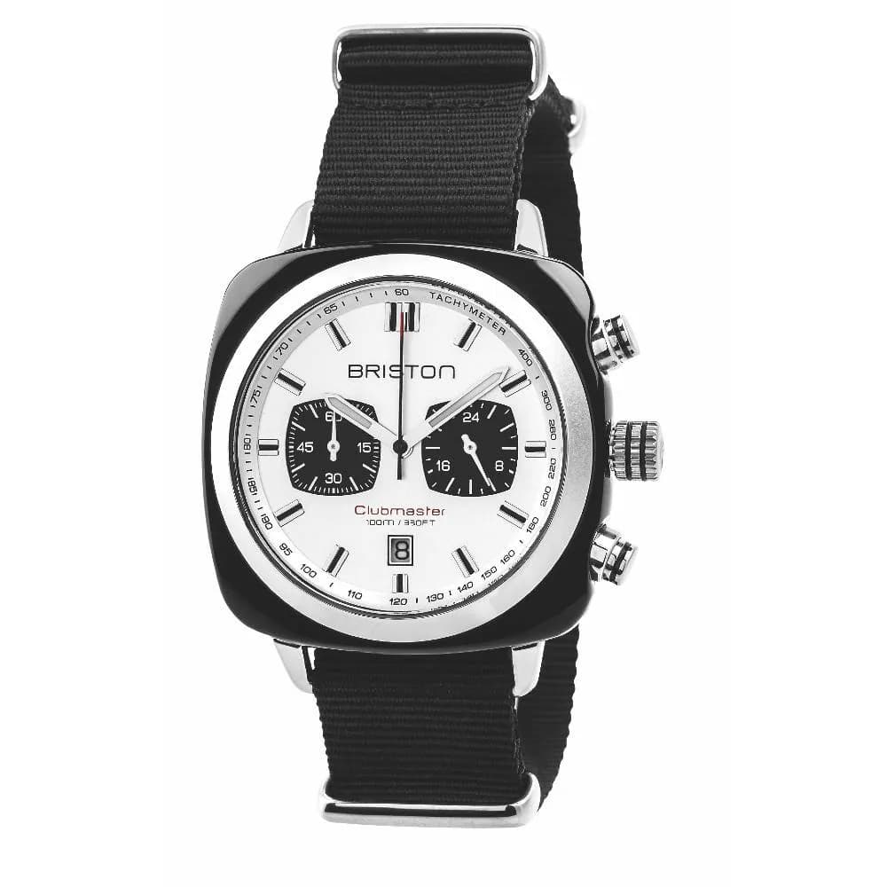 Briston Montre Briston Clubmaster Sport Acétate Bracelet Nato Noir