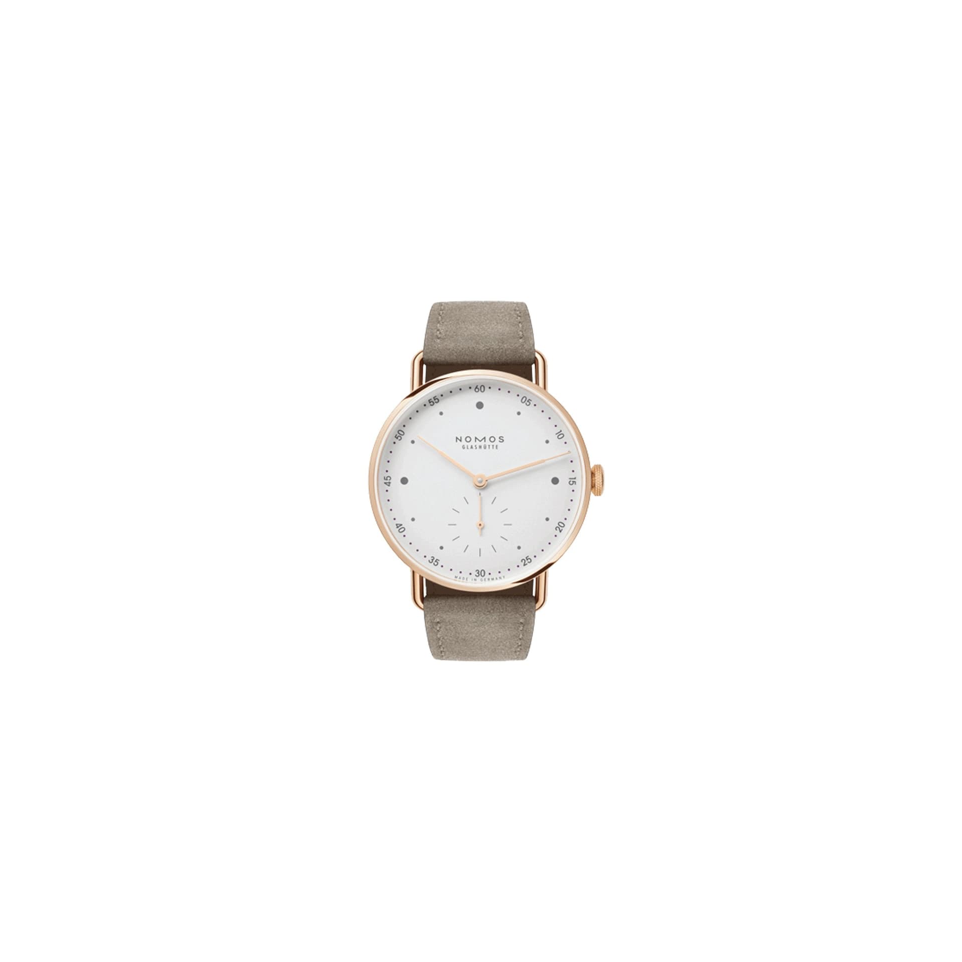 Nomos Montre NOMOS Metro 33 mécanique or rose bracelet cuir beige 33 mm