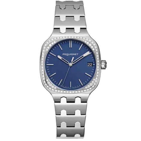Pequignet Montre Pequignet Manufacture Concorde 76 Diamants - 36mm Automatique Cadran Bleu marine - 9046479/1