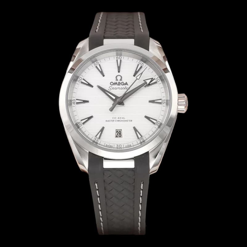 Omega Seamaster 38 mm, acier sur bracelet caoutchouc
