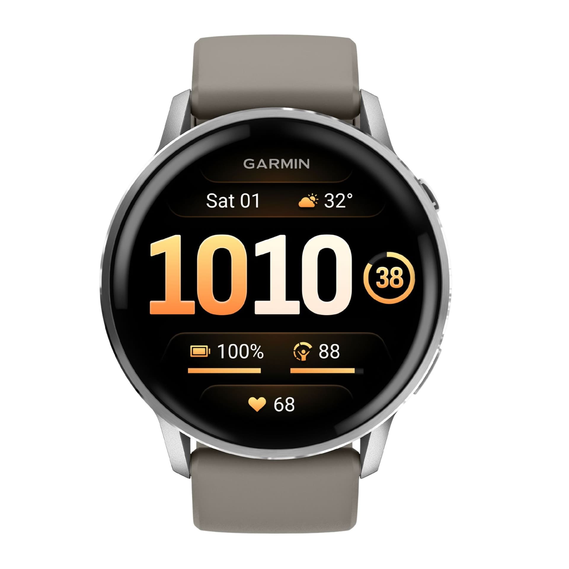 Garmin Montre Garmin Venu 4 AMOLED Silver bracelet silicone gris 45 mm