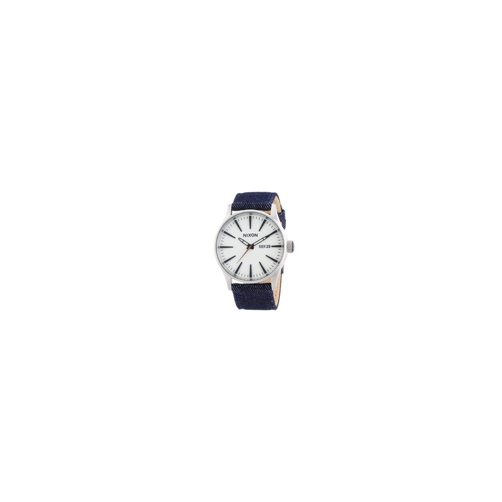 Nixon Montre Nixon Sentry quartz cadran blanc bracelet jean 42 mm