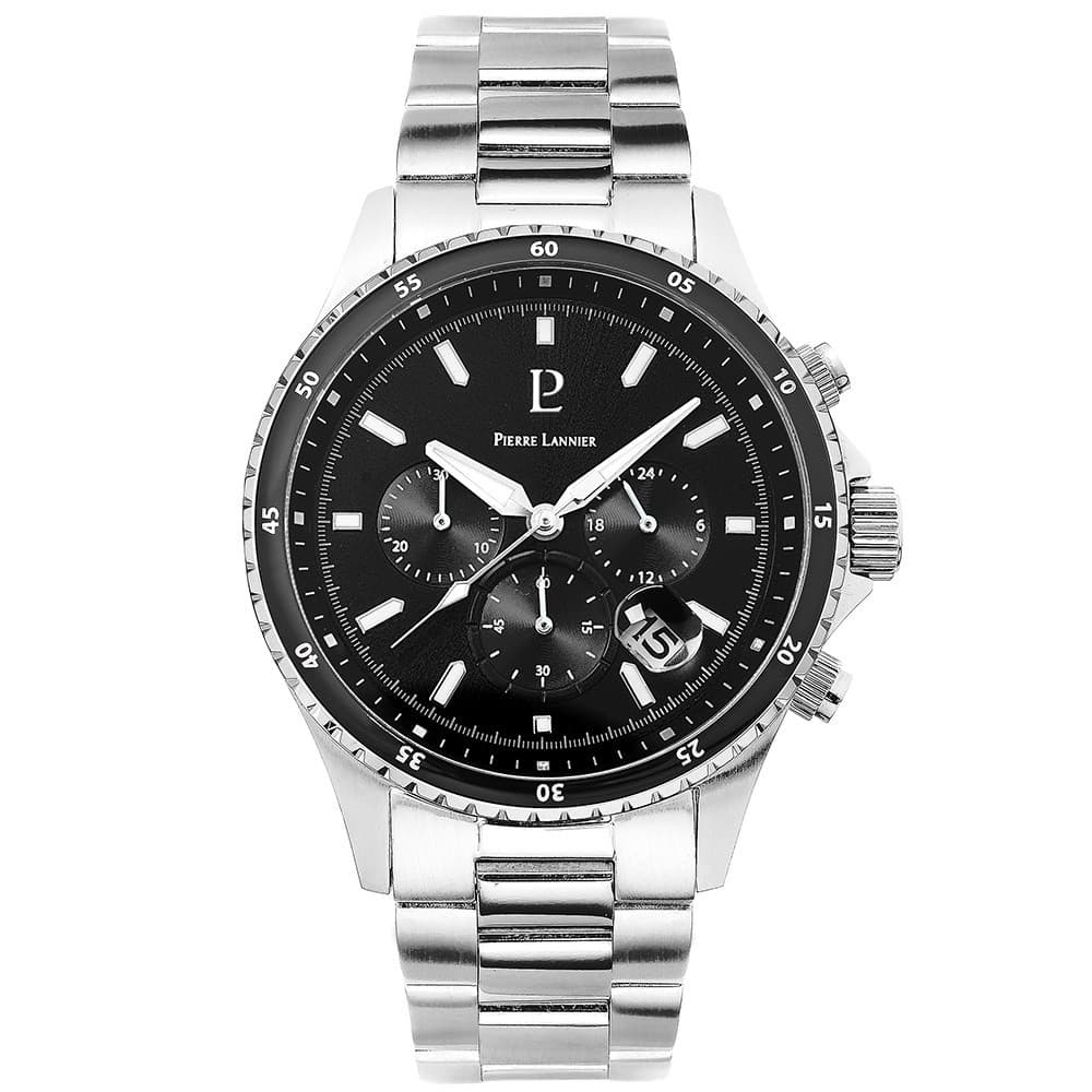Pierre Lannier Montre Pierre Lannier Collection Cronos en Acier Argenté