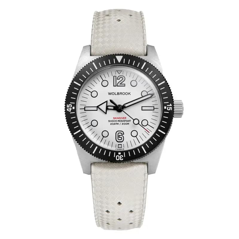 Wolbrook Montre de plongée Skindiver Automatic 38 mm Jumbo - Arctic