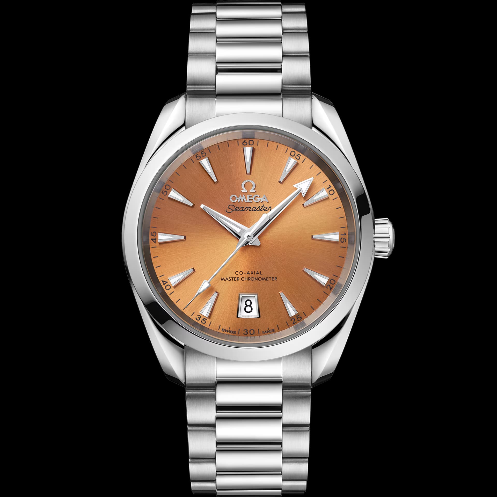 Omega Seamaster 38 mm, acier sur acier