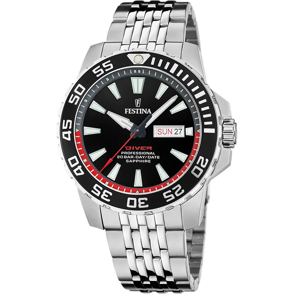 Festina Montre Festina Collection Diver en Acier Argenté