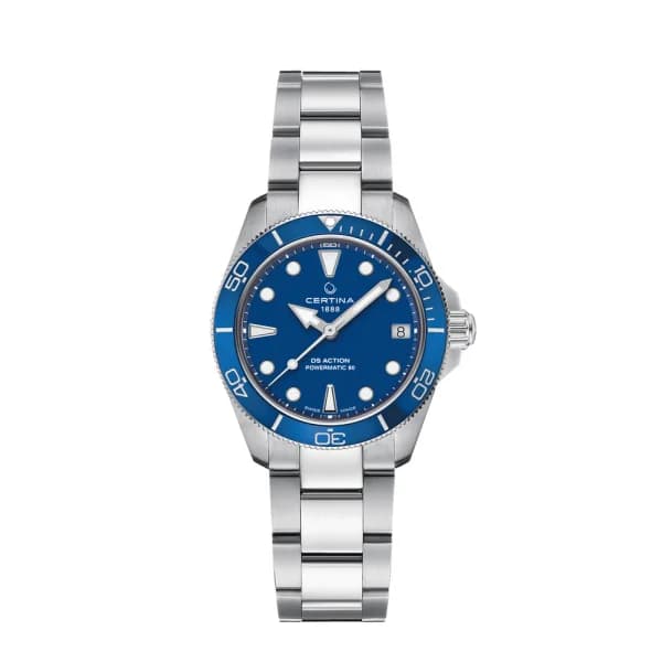 Certina Montre Certina DS Action 34.5mm Powermatic 80 Automatique Cadran Bleu