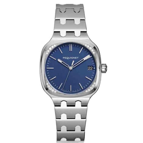Pequignet Montre Pequignet Manufacture Concorde 20 Diamants - 36mm Automatique Cadran Bleu marine - 9046479