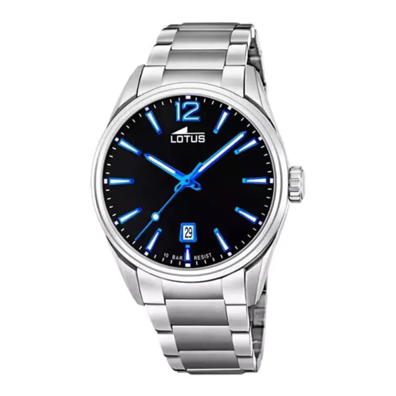 Lotus Montre Minimaliste Noir Acier 18692/6