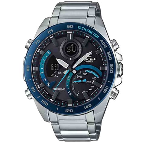 Casio Edifice Montre Casio Edifice - Série ECB-900 - Argent & Bleu - ECB-900DB-1B