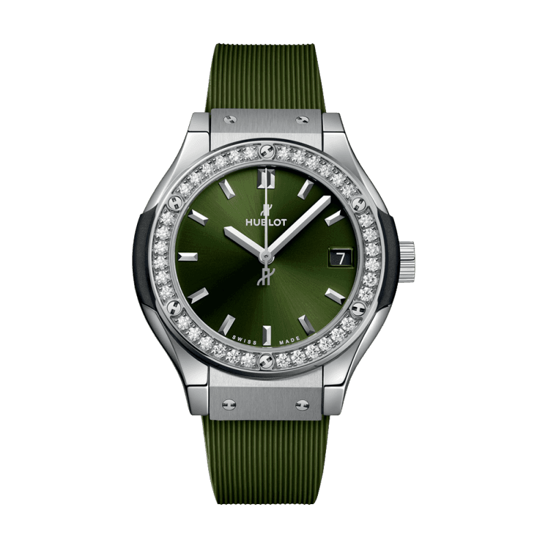 Hublot Hublot Classic Fusion Titanium Green Diamonds 33MM