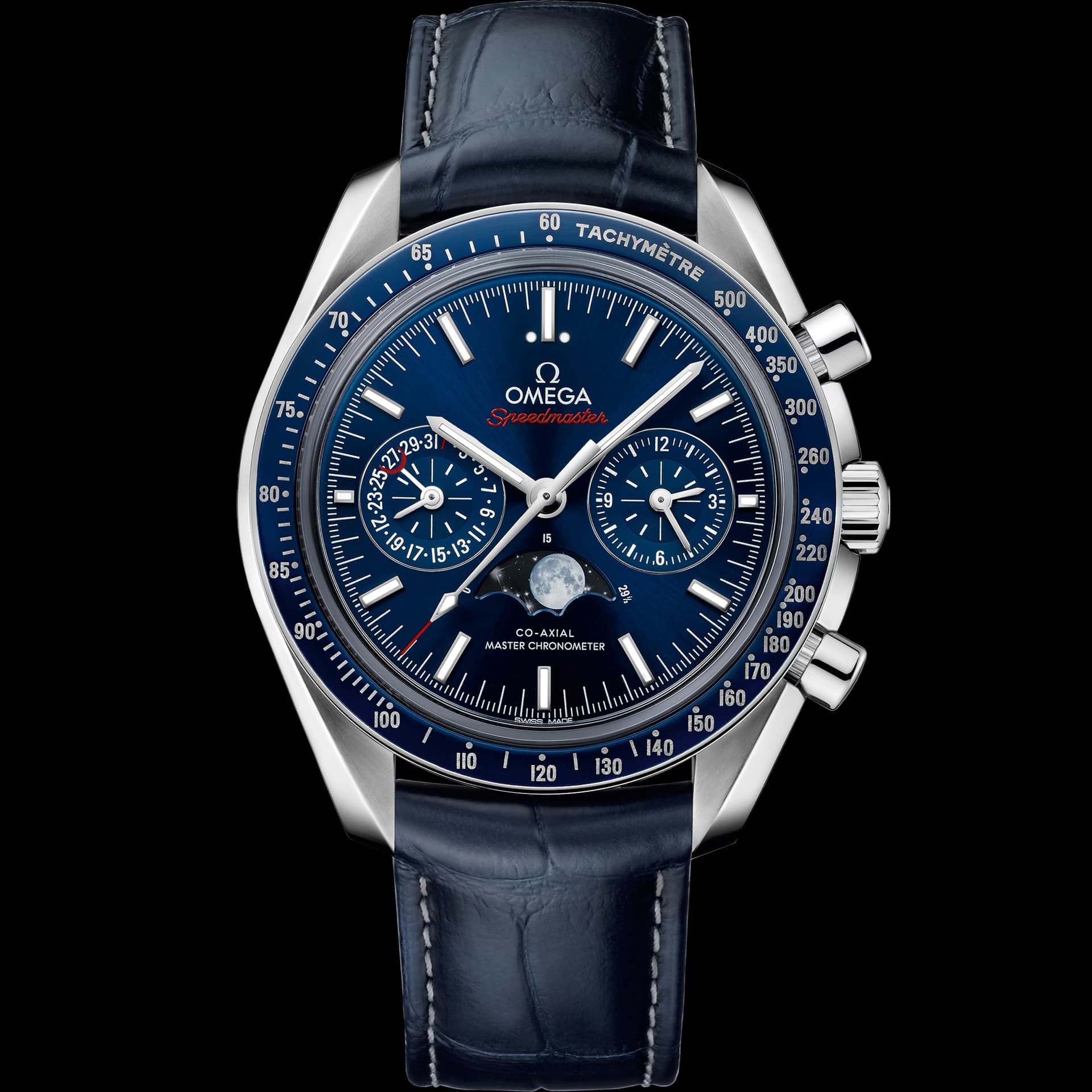 Omega Speedmaster Moonwatch — cadran bleu