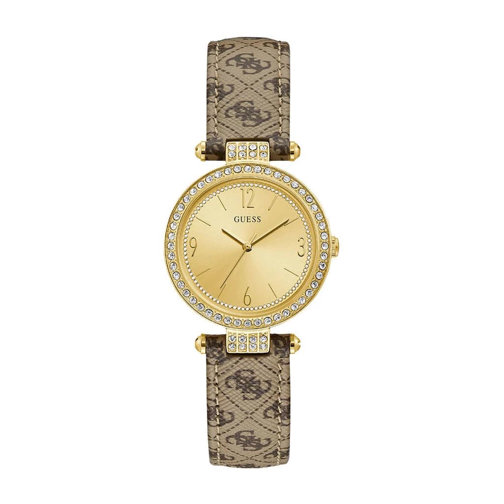 Guess Montre Analogique Femme Guess Cuir Marron W1230L2