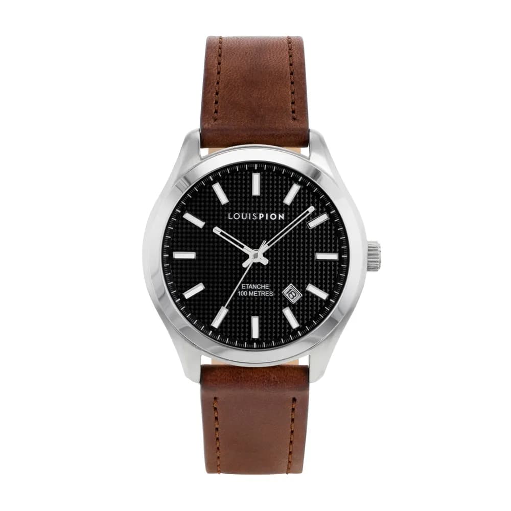 Louis Pion Montre quartz Homme Adrien Noir
