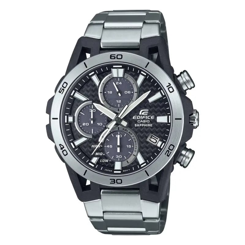 Casio Edifice Montre Chrono Solaire Saphir EFS-S640D-1AVUEF