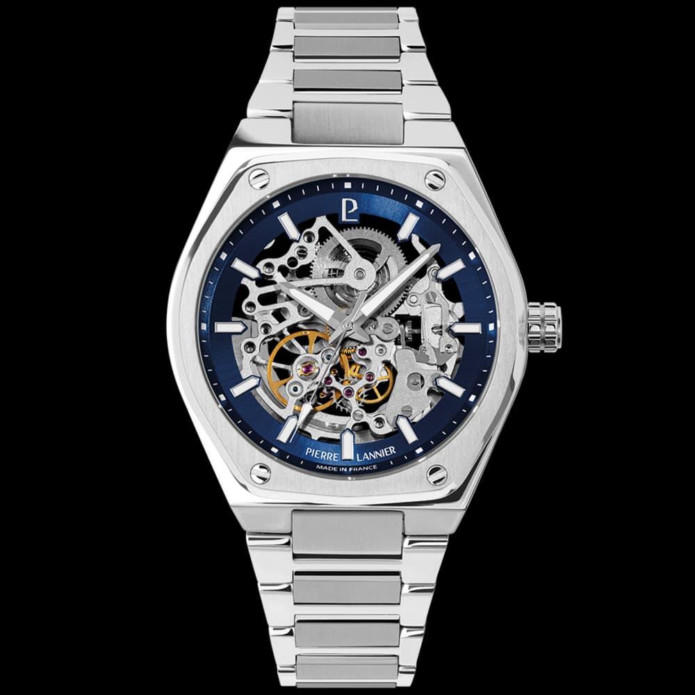 Pierre Lannier Montre automatique Homme Copilote Bleu