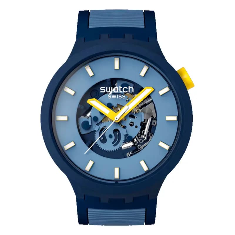 Swatch Below the Horizon — bracelet bleu