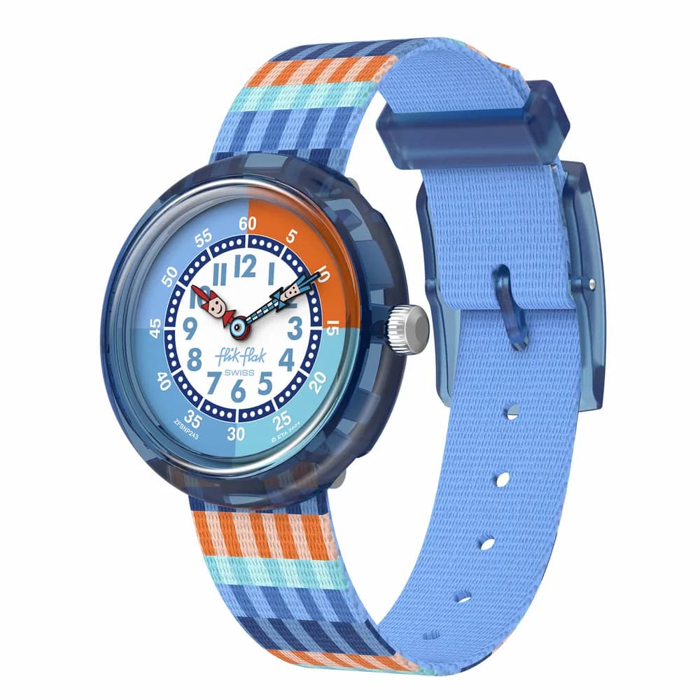 Flik Flak Montre Enfant Let's get artsy Blanc, Orange, Bleu