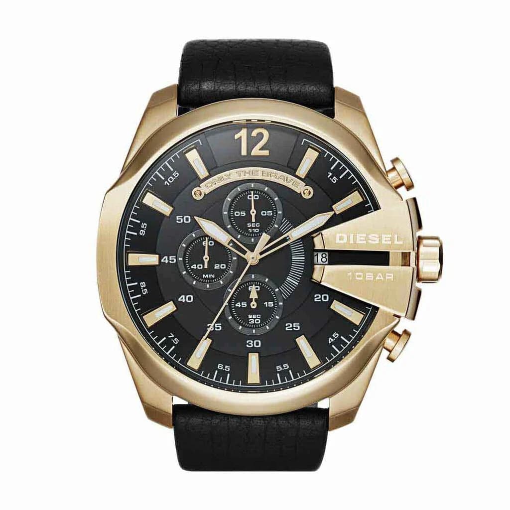 Diesel Montre Homme DIESEL en Cuir Noir Etanche