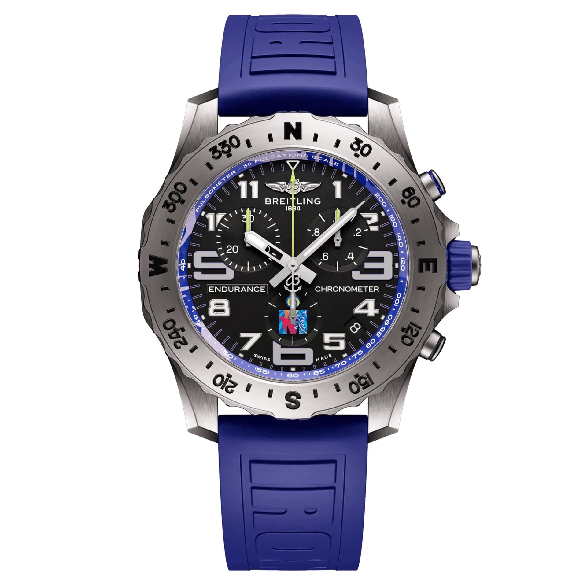 Breitling Montre Breitling Endurance Pro Edition IRONMAN® World Championship 2024 quartz chronographe cadran anthracite bracelet caoutchouc violet 44 mm