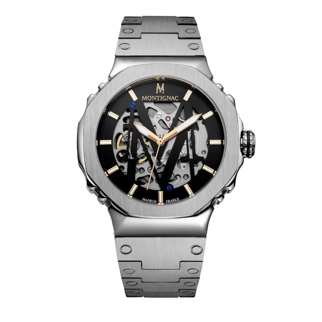 Montignac Montre Automatique Montignac en Acier Argenté