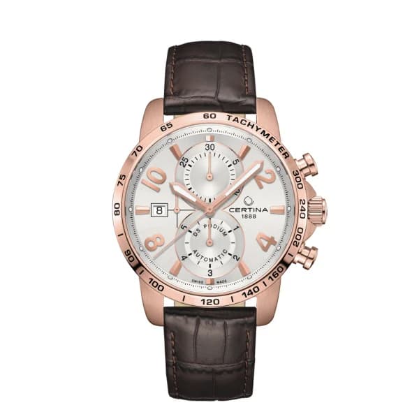 Certina Montre Certina DS Podium Chronograph Automatic Cadran Argent