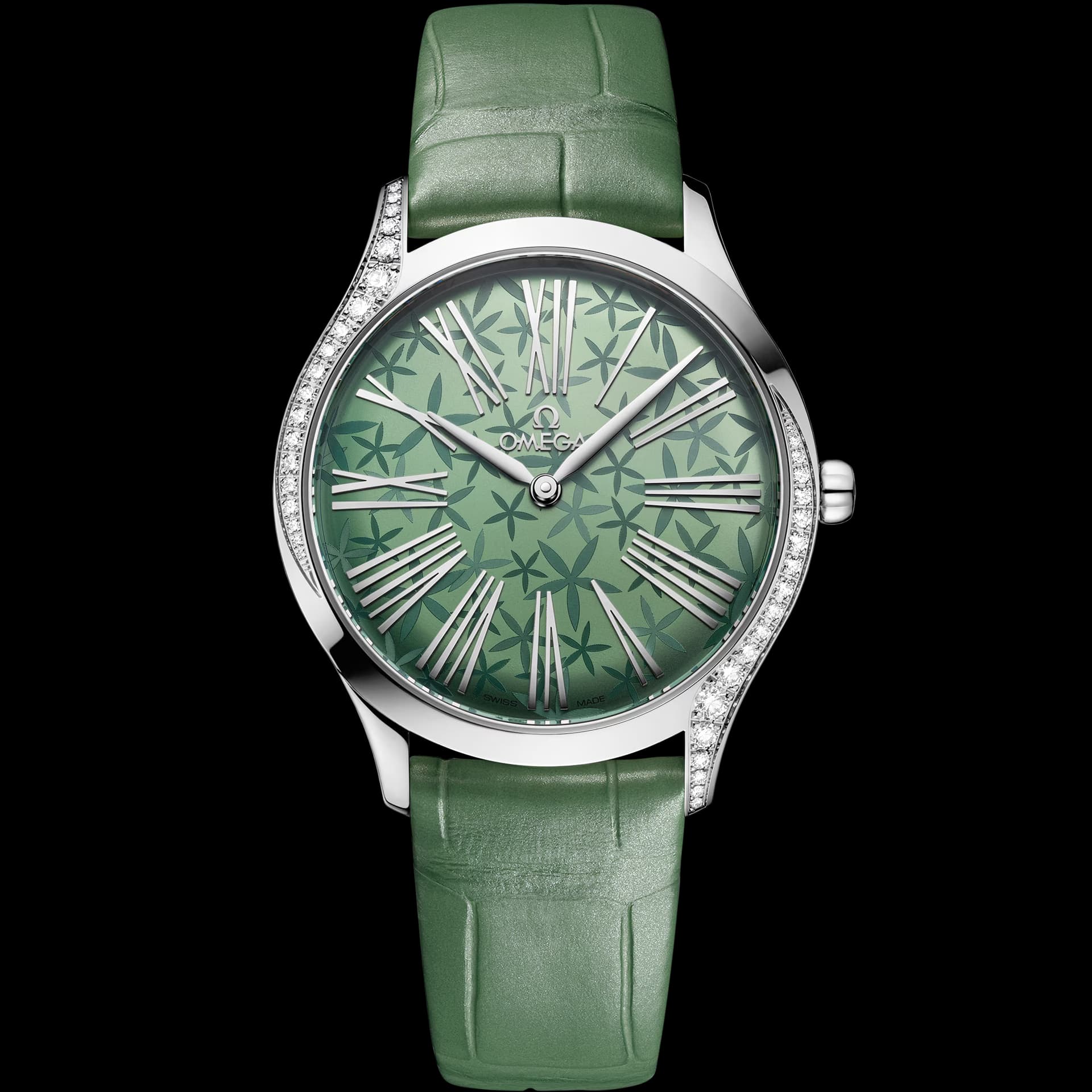 Omega De Ville 36 mm, acier sur alligator