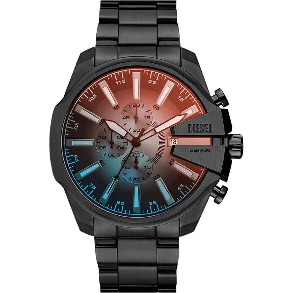 Diesel Montre Diesel Collection Mega Chief Slim en Acier et PVD Noir