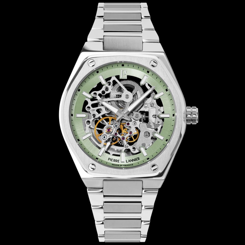 Pierre Lannier Montre automatique Homme Copilote Vert menthe