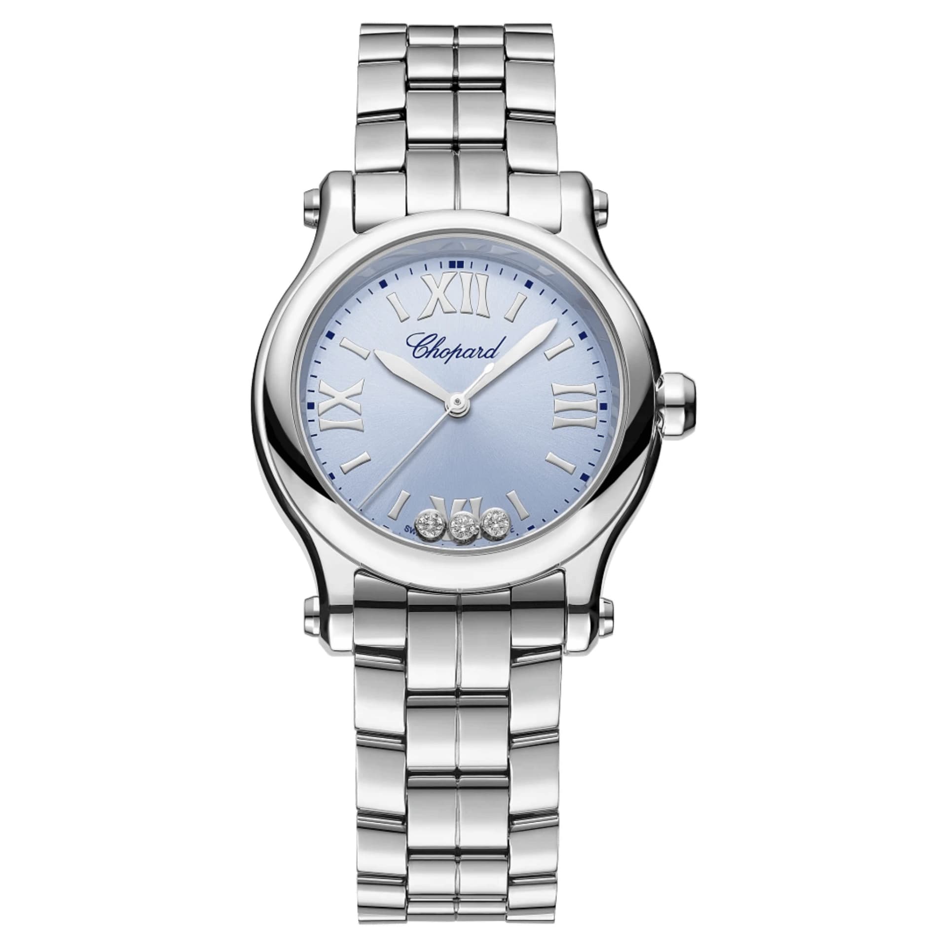 Chopard Montre Chopard Happy Sport quartz cadran bleu bracelet acier 30 mm