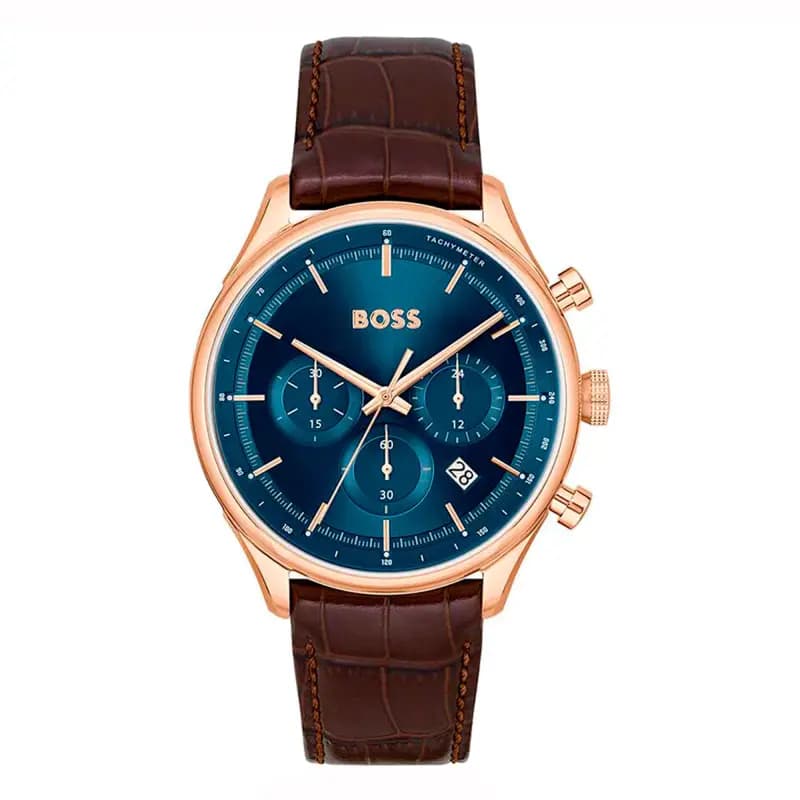 Hugo Boss Montre Boss Collection Sport Lux Gregor en Cuir Marron