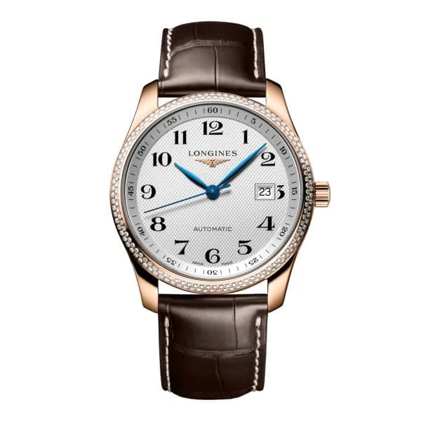 Longines Montre Longines Master Collection 40mm Automatique Cadran Argenté "grain d'orge" Bracelet Alligator