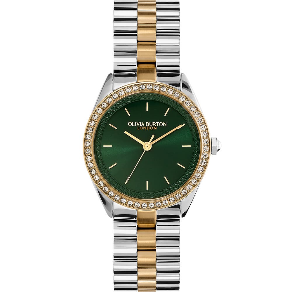 Olivia Burton Montre Olivia Burton Collection Bejewelled en Acier et PVD Bicolore