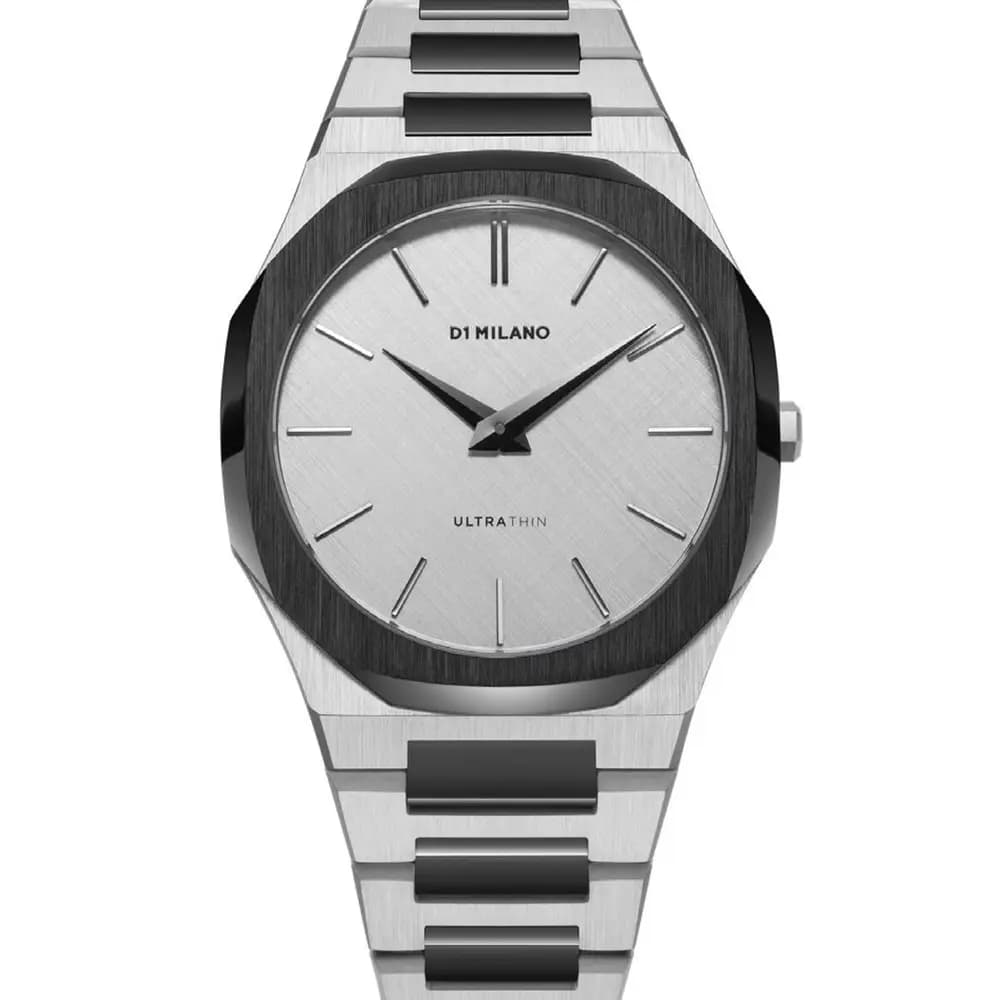 D1 Milano Montre quartz Mixte Ultra thin Argenté