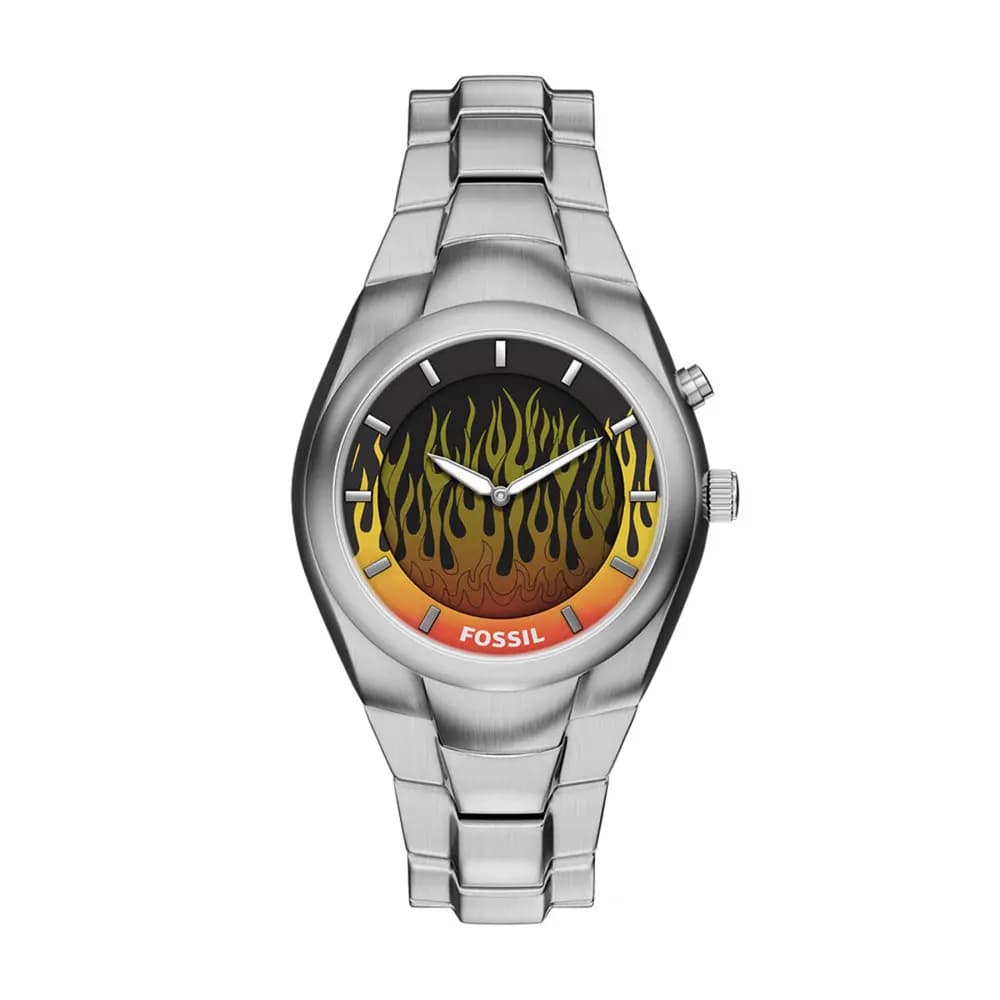 Fossil Y2K Big Tic — cadran orange
