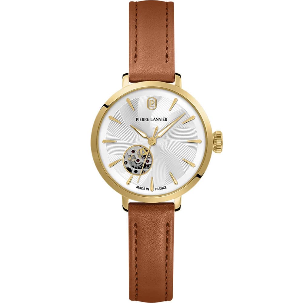 Pierre Lannier Montre Automatique Pierre Lannier Collection Soline en Cuir Marron