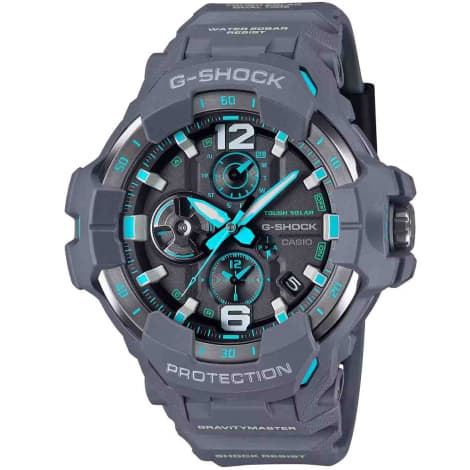 Casio Montre GShock Master of G - GravityMaster - Gris & Turquoise 59 x 54.7 mm- GR-B300-8A2