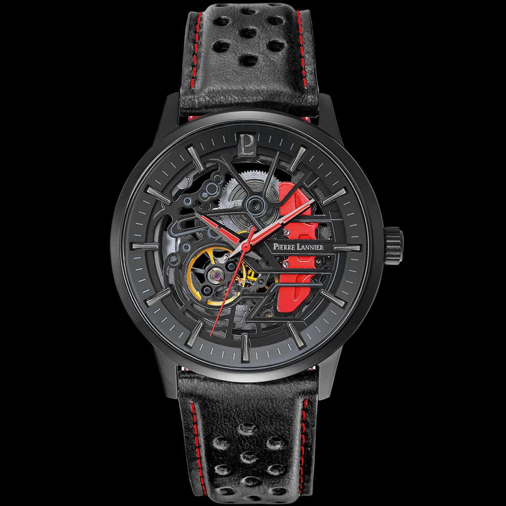 Pierre Lannier Montre automatique Homme Paddock Noir, Rouge