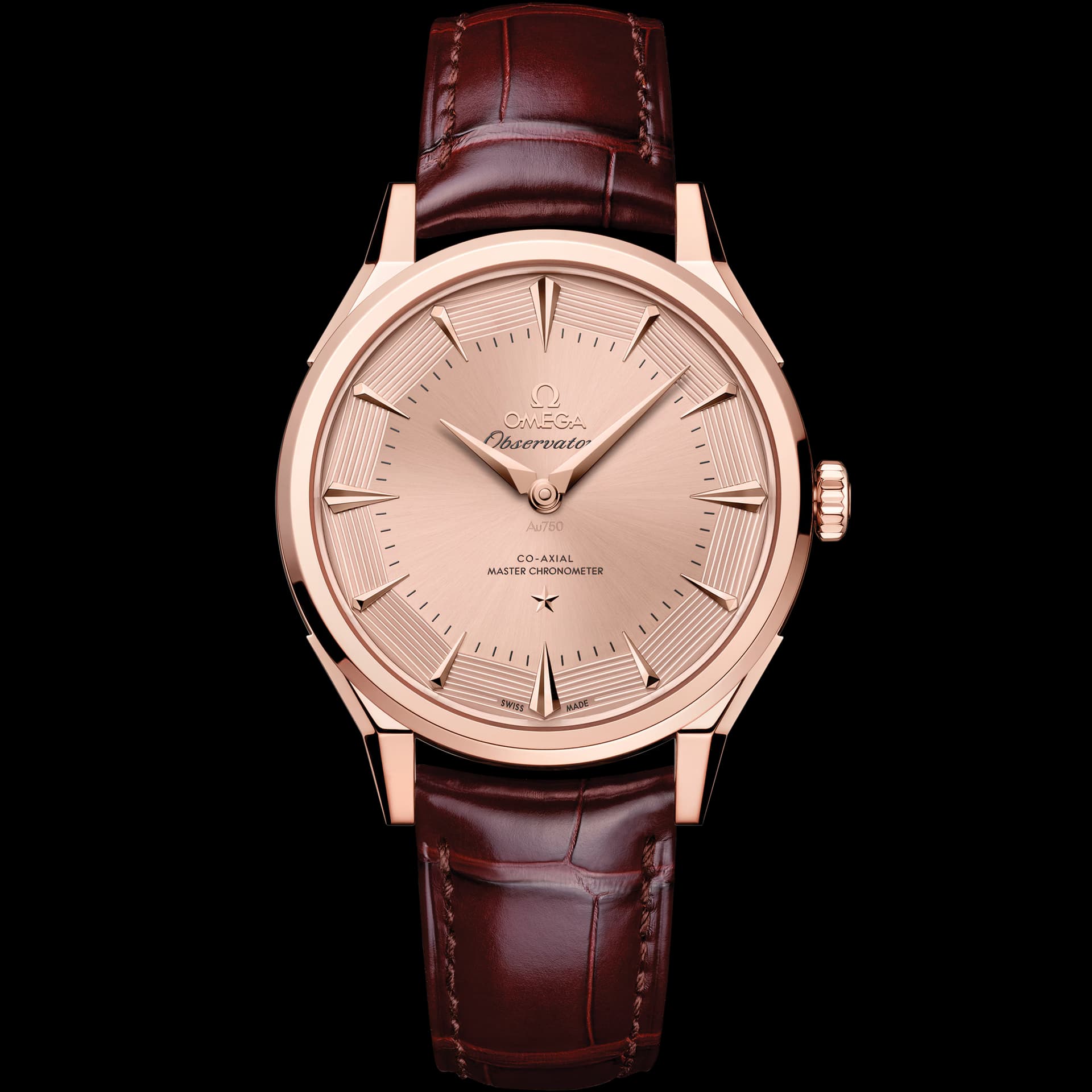 Omega Constellation 39,4 mm, or Sedna™ sur alligator