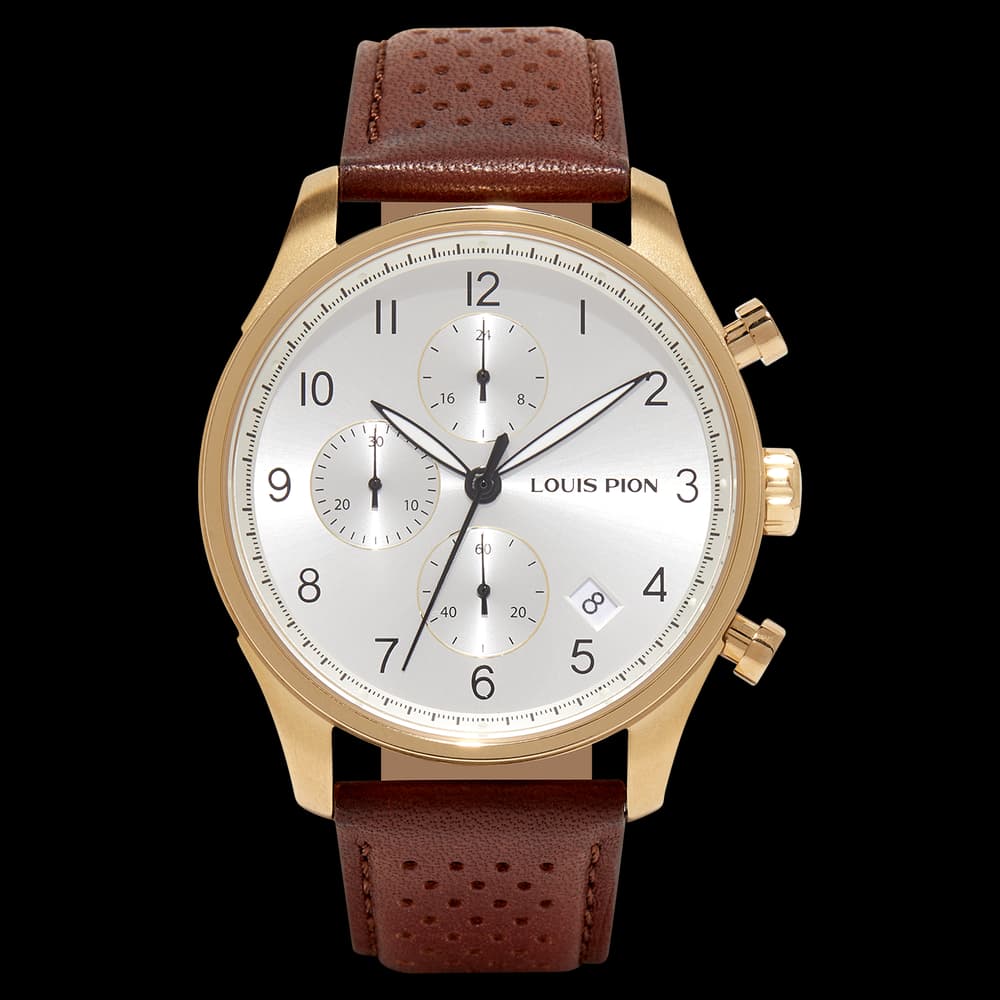 Louis Pion Montre quartz Homme Lucas Blanc