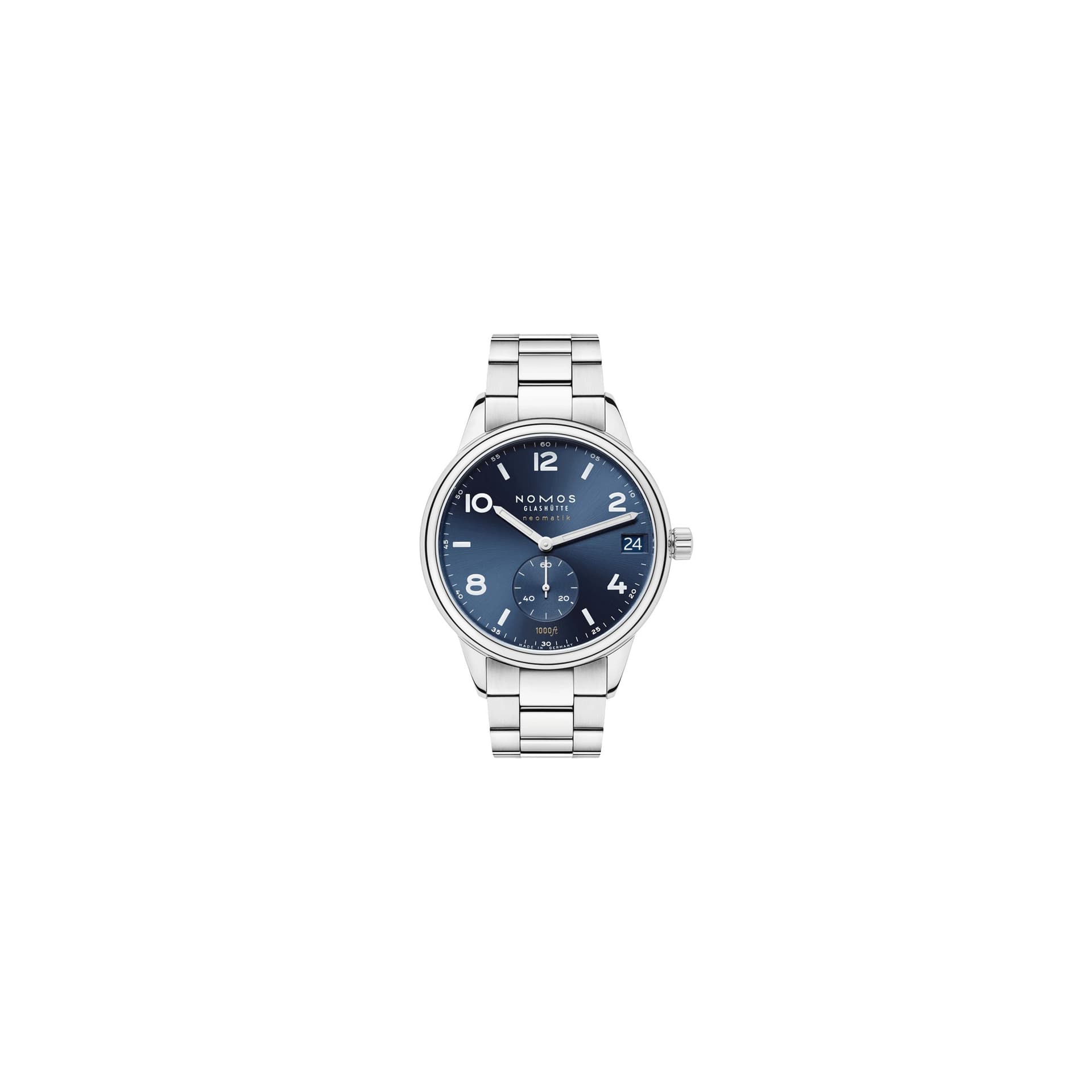 Nomos Montre Nomos Club Sport Neomatik 42 date automatique cadran bleu bracelet acier 42 mm