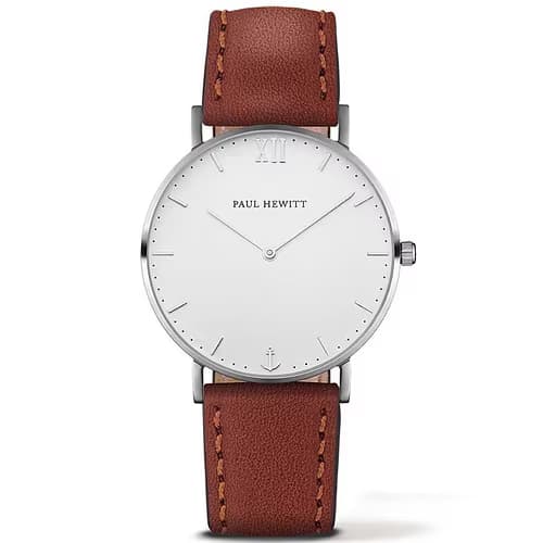Paul Hewitt Montre PAUL HEWITT en Cuir Marron Etanche
