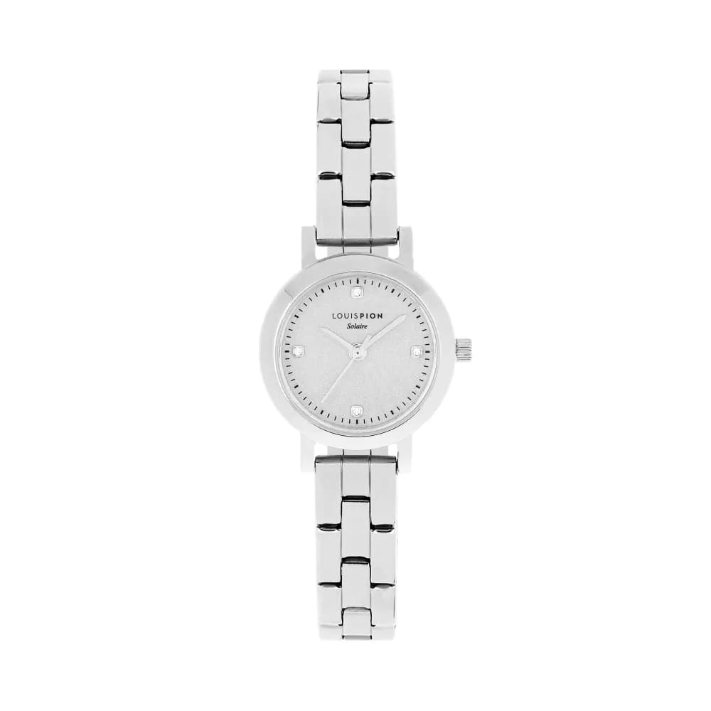 Louis Pion Montre quartz solaire Femme Louise Argenté