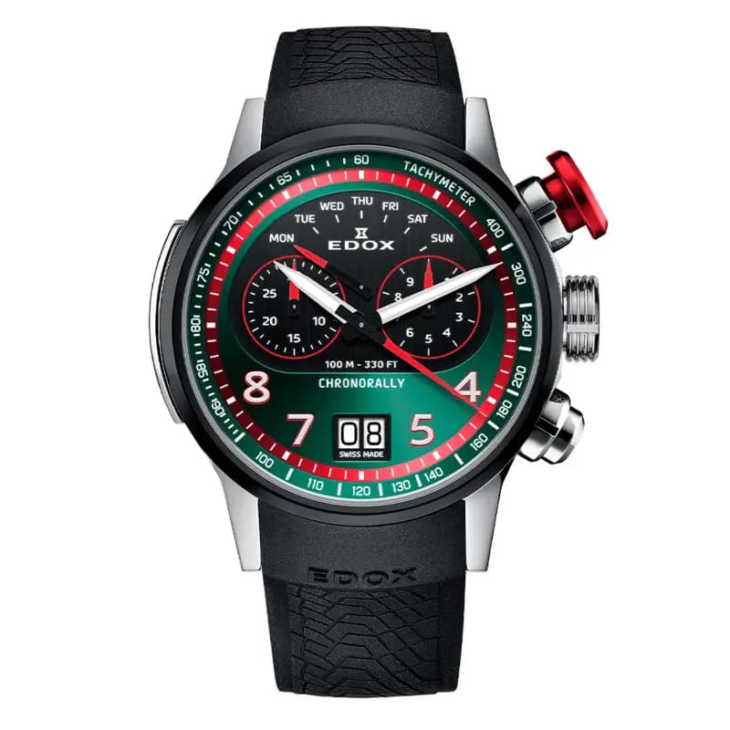 Edox Montre Chronorally Chronograph 45 38001-TINNR-VR