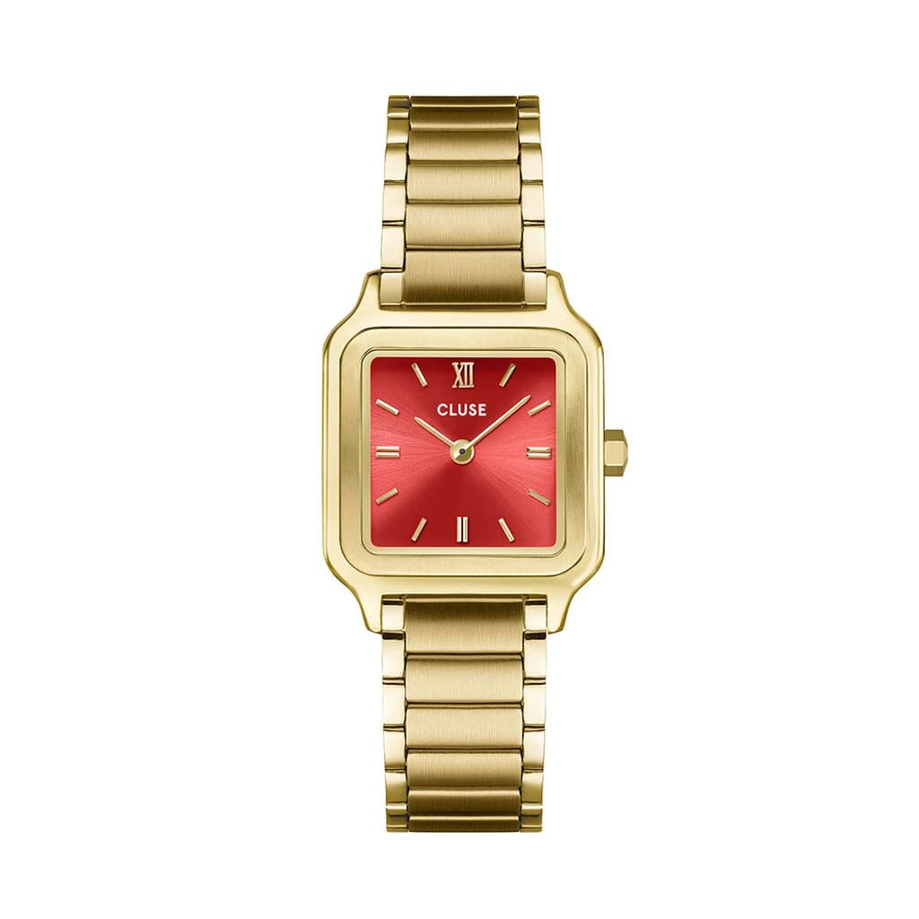 Cluse Gracieuse Petite Watch Steel, Watermelon Red, Gold Colour