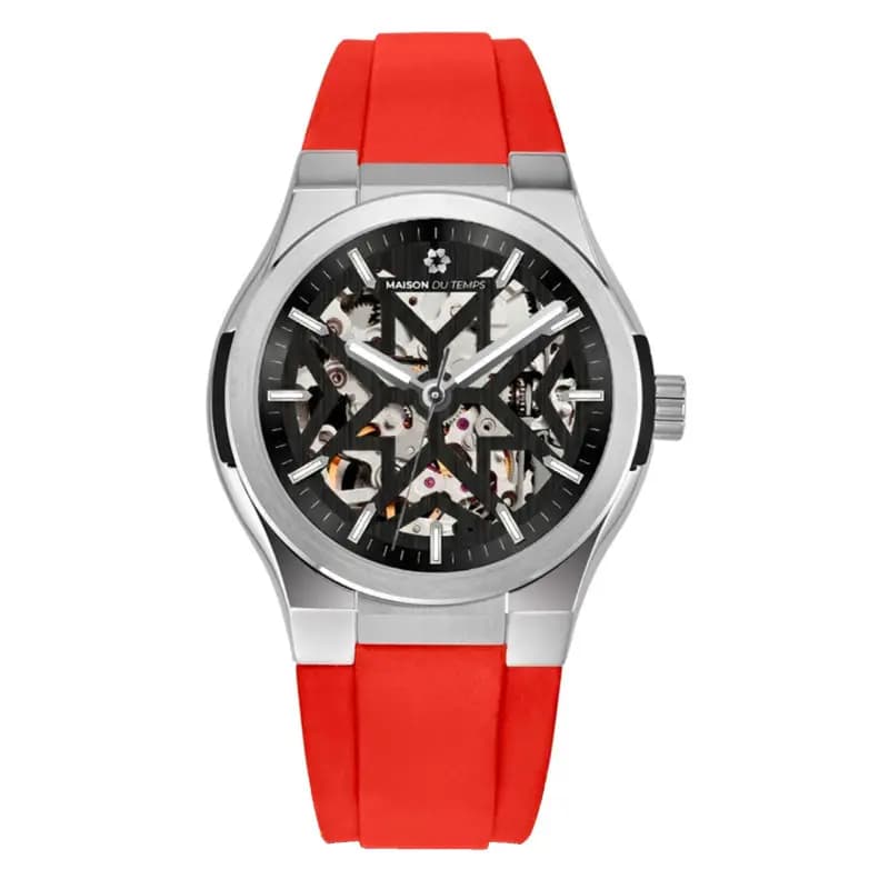 Maison du Temps Montre MTEpsilon Skeleton Evo Silicone Rouge
