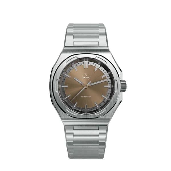 Yema Montre Yema Urban Traveller Cadran Brun Bracelet Acier