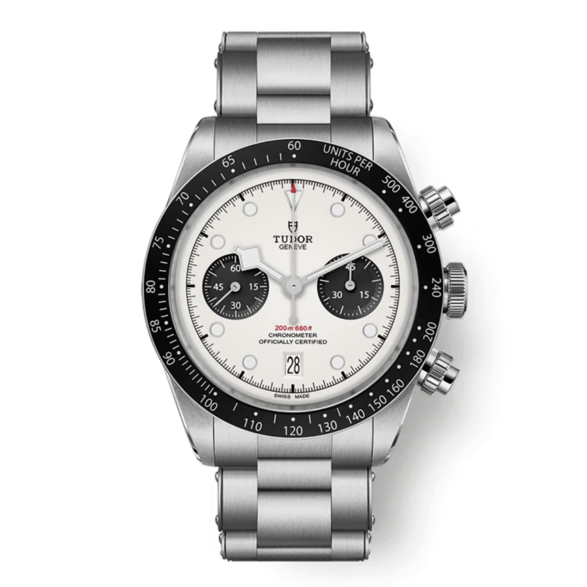Tudor Black Bay Chrono — cadran blanc bracelet acier