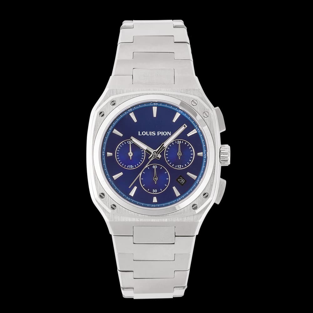 Louis Pion Montre quartz Homme Ethan Bleu